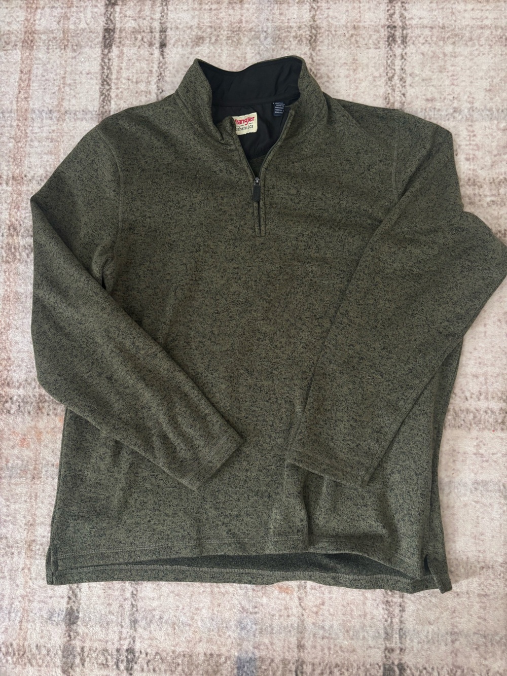 Wrangler Men's Olive Green Quarter-Zip Pullover